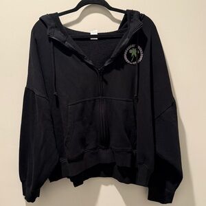 PINK Victoria's Secret Black Zip Up Hoodie
